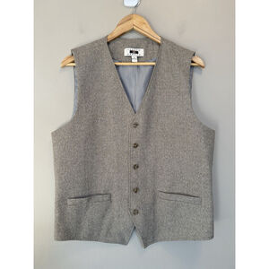 Joseph Abboud Vest Button Up Formal Wear Waist Cost Tan Beige Size Medium